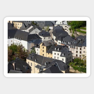 Unterstadt Grund, Alzette Valley, Luxembourg Sticker